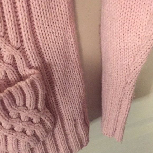 Pink Cable Knit Cardigan - Picture 4 of 7